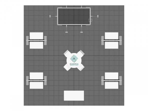 RE-9208 Island Rental Trade Show Exhibit -- Plan View